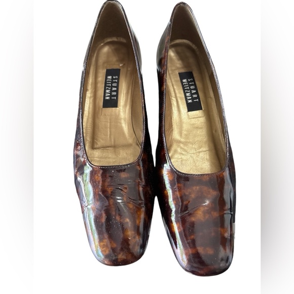 Stuart Weitzman Women Tortoise  Shell Heels Brown Black  Size 7W Shoes - Picture 1 of 6